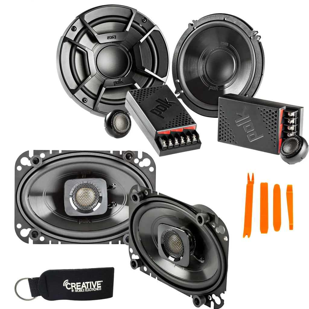 Polk Audio - A Pair Of DB6502 6.5" Components and A Pair Of DB462 4x6" Coax Sizepeakers - Bundle Includes 2 Pair