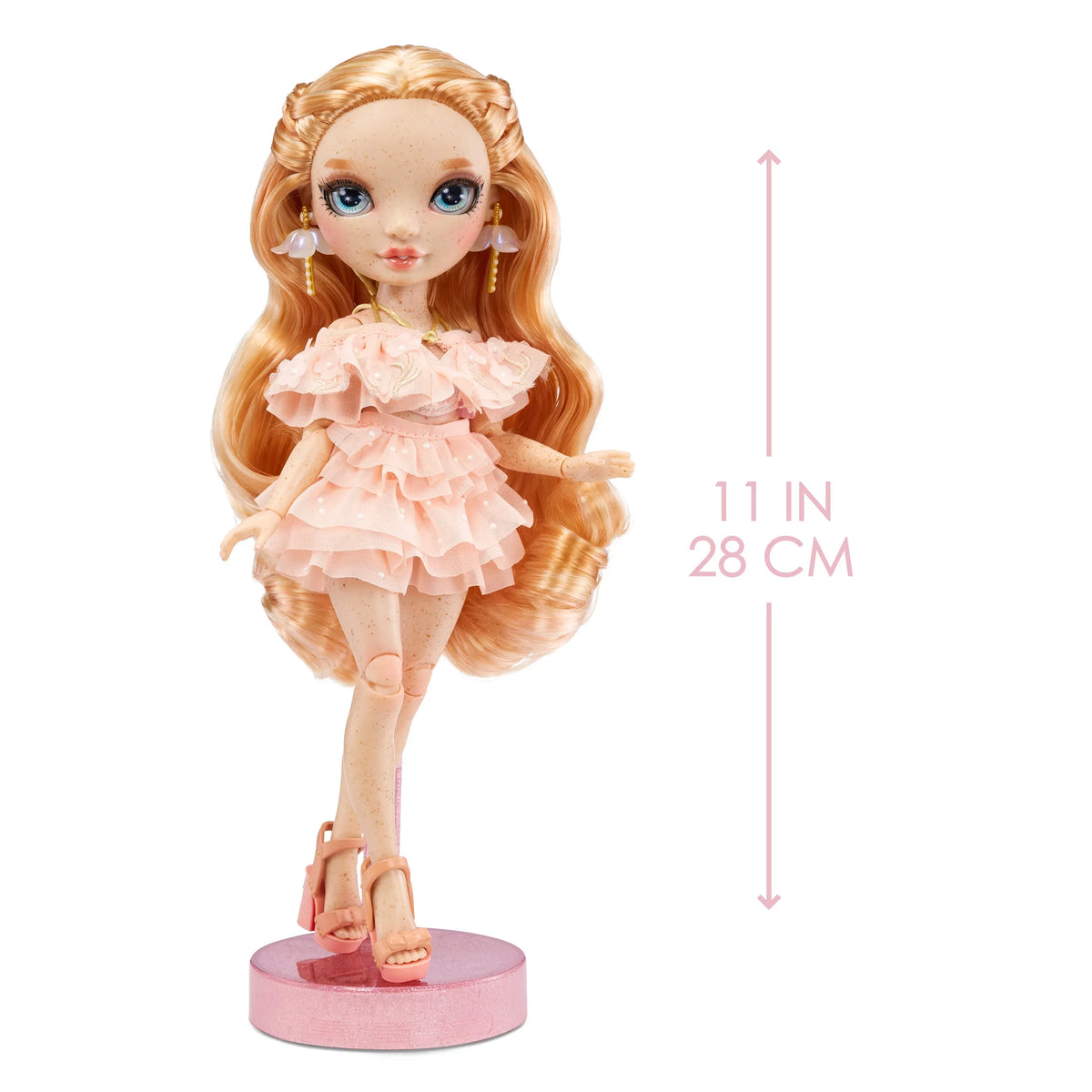 Rainbow High Victoria - Light Pink Fashion Doll, Freckles from Head to Toe. Fashionable Outfit & 10+ Colorful Play Accessories. Kids Gift 4-12 Years and Collectors