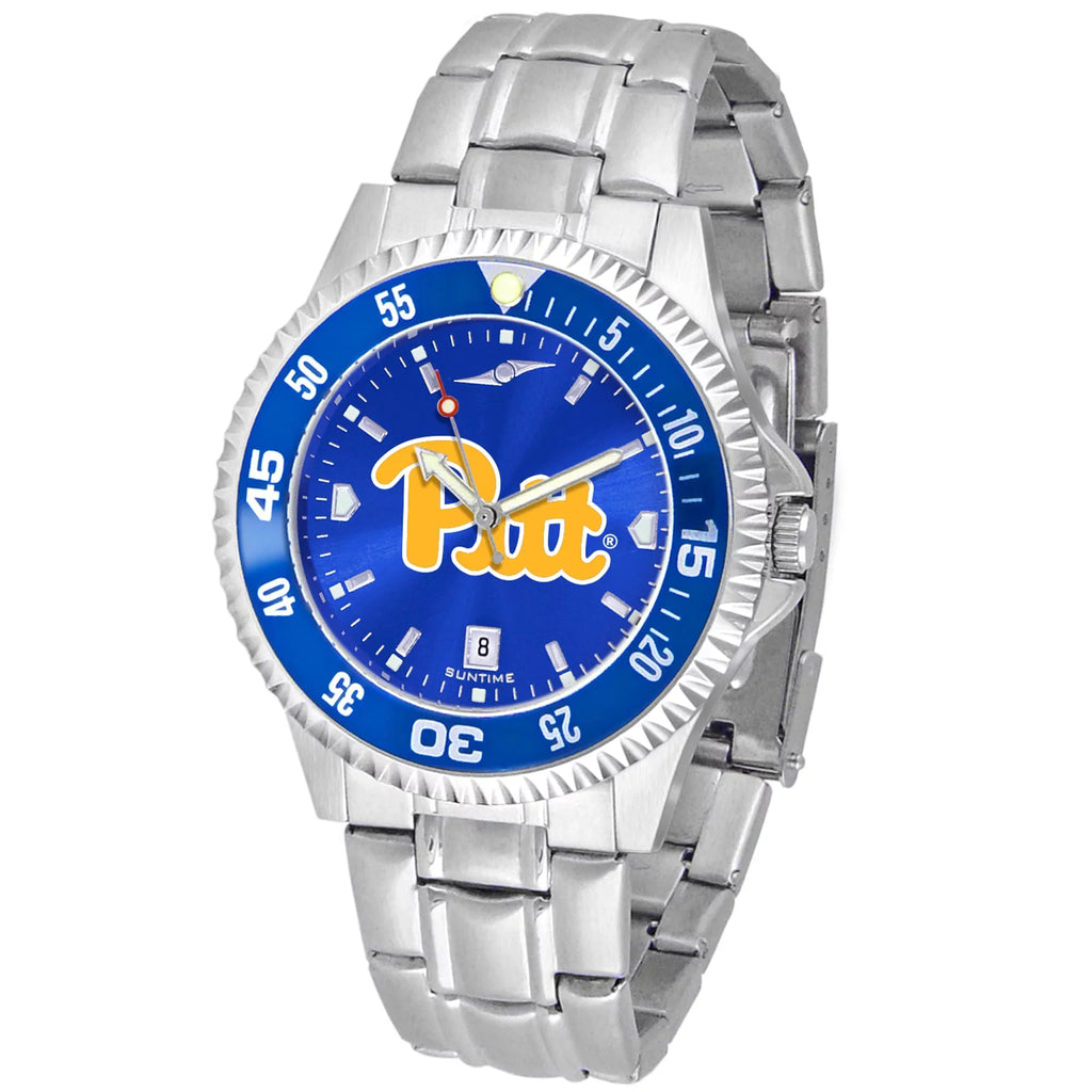 Pittsburgh Panthers Competitor Sizeteel AnoChrome Color Bezel Men's Watch