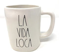 Rae Dunn LA VIDA LOCA Ivory Ceramic Mug with LL Black