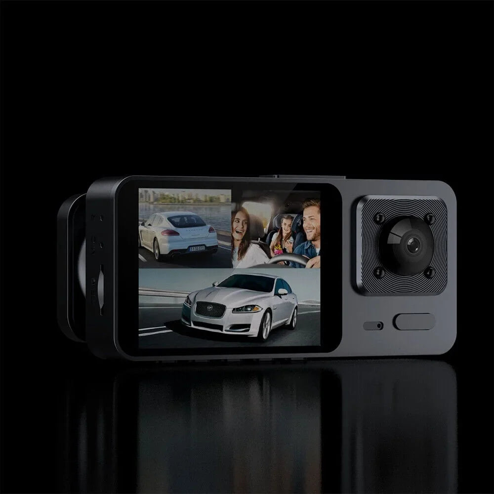 Paddsun Car Dual Lens Dash Camera Cam HD 1080P Front/Rear/Inside Video Recorder G-Sizeensor