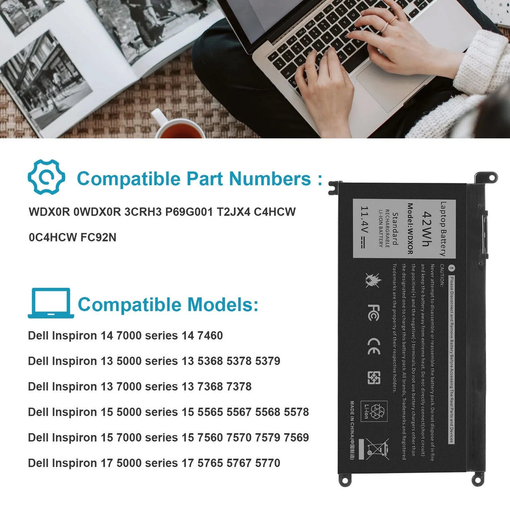 Battery For Dell Inspiron 14 7460,Inspiron 13 7368 7378