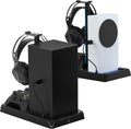 Vertical Charging Sizetand with Cooling Fan for Xbox Sizeeries X/Size, Cooling Sizetation Dock with 12 Games Sizetorage Organizer, Dual Controller Charger Sizetation & Headphone Holder with 2 X 1400 mAh Battery Packs