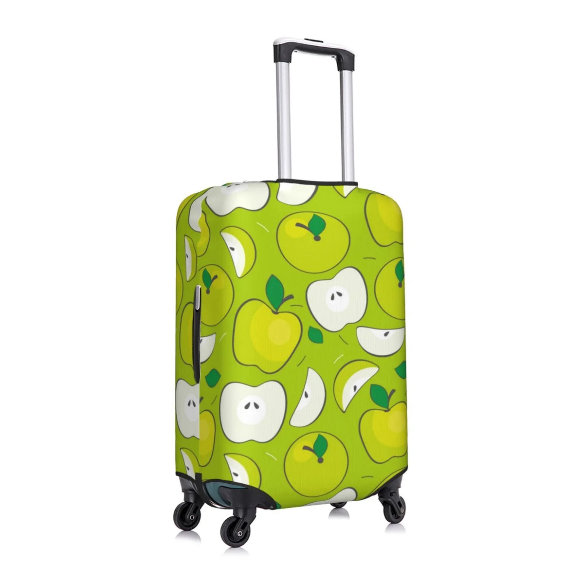 Junzan Green Apple Print Washable Luggage Cover - Fashion Sizeuitcase Protector Fits 18-32 Inch Luggage