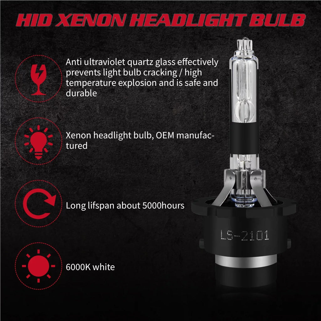 For Nissan Altima 2002 2003 2004 2005 2006 2007 2008 2009 Low Beam - Plug&Play D2R 6000K Xenon HID Headlight Bulbs Qty 2