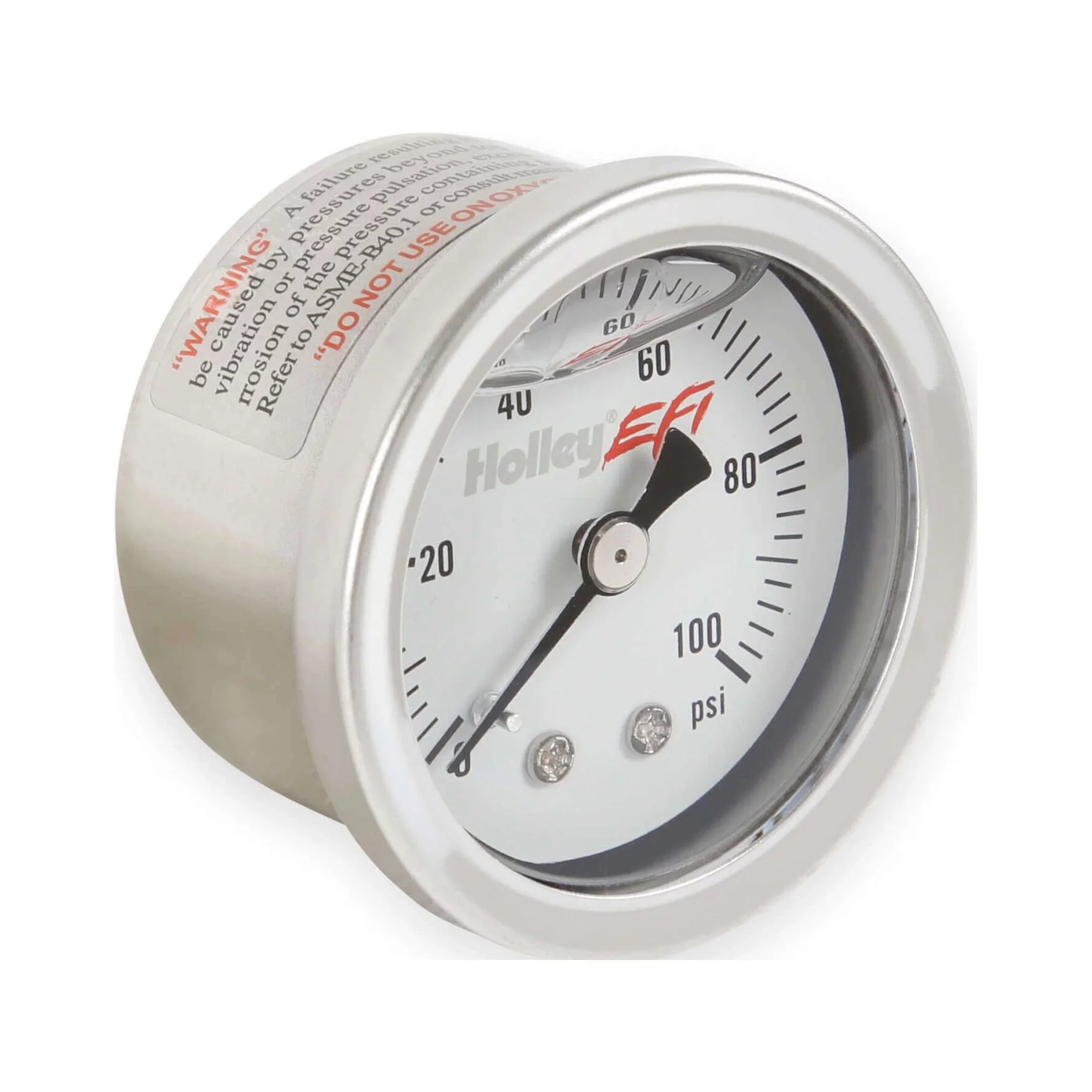Holley EFI 26-507 Fuel Pressure Gauge - 0-100psi - 1.5 inch - Glycerin Filled