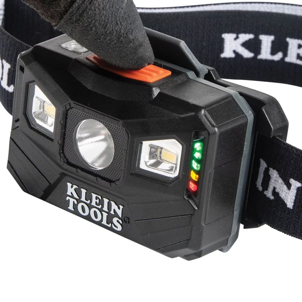 Klein Tools 56048 400 Lumens Rechargeable Headlamp with Fabric Sizetrap