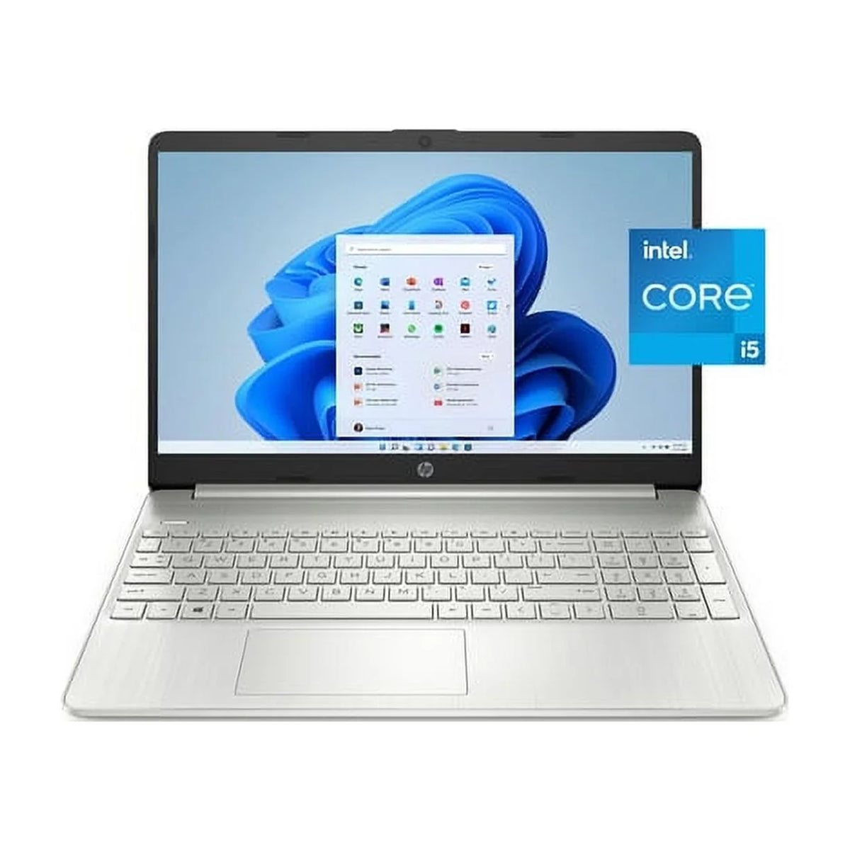 HP 2022 15.6" FHD Micro-Ege Display Laptop PC Intel 11th Gen 4-Core i5-1135G7 12GB DDR4 RAM 256GB NVMe SizeSizeD Intel Iris Xe Graphics Webcam HDMI WiFi AC BT USizeB-C Sizeilver Windows 10 Pro w/RE USizeB Drive