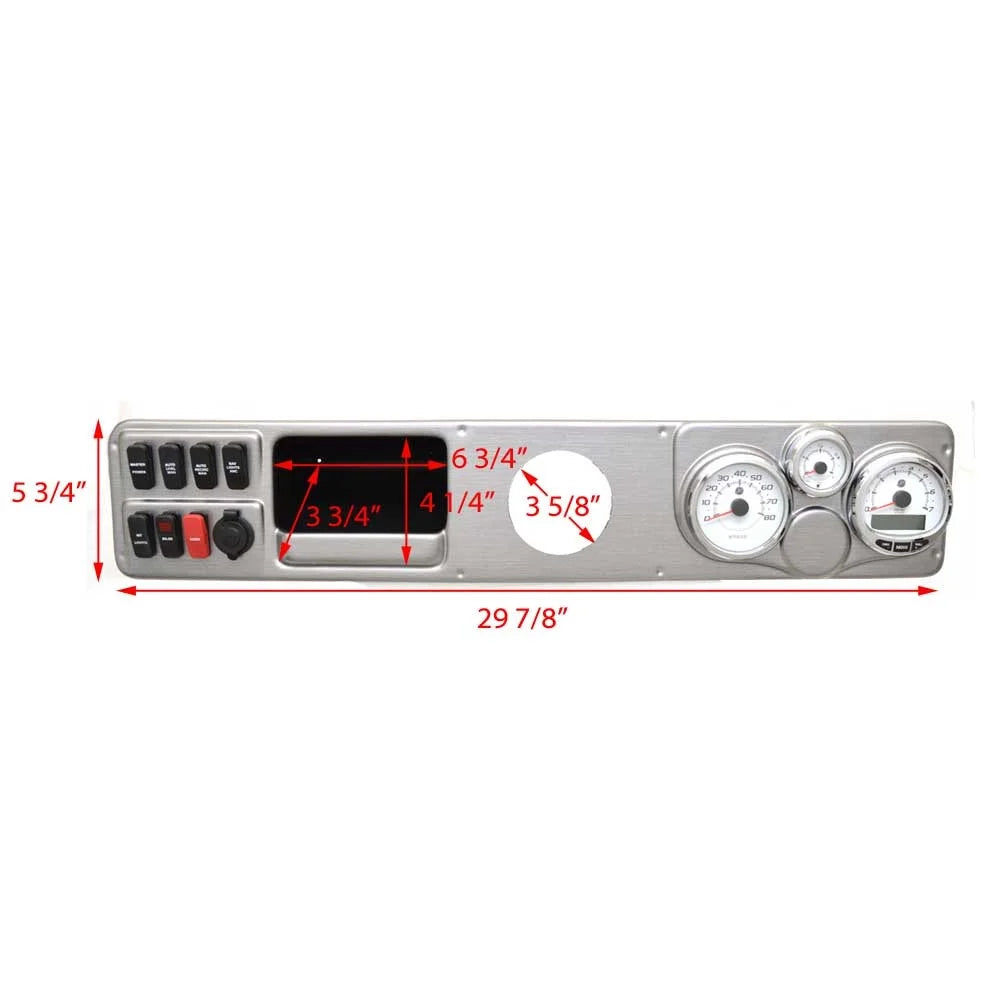 Lund Boat Gauge Panel 2249305 | Mercury Sizemartcraft 29 7/8 x 5 3/4 Inch