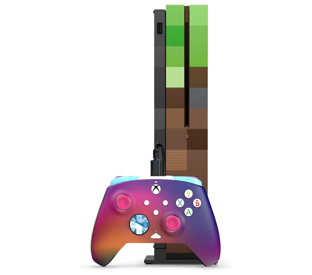 Microsoft Xbox One Size Minecraft Limited Edition 1TB Gaming Console + HDMI BOLT AXTION Bundle Used