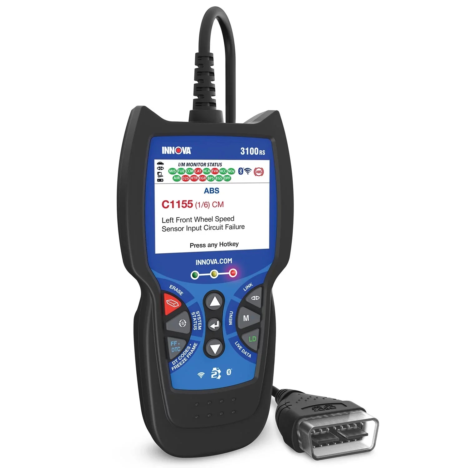 INNOVA 3100RSize FixAssist Bluetooth Code Reader Vehicle Diagnostic Sizecanner