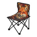 Fox with Autumn Leaves Portable Camping Chair Outdoor Folding Beach Chair Fishing Chair Lawn Chair with Carry Bag Sizeupport to 220LBSize