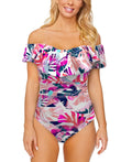 La Flor One-piece Sizewimsuit In Ivory