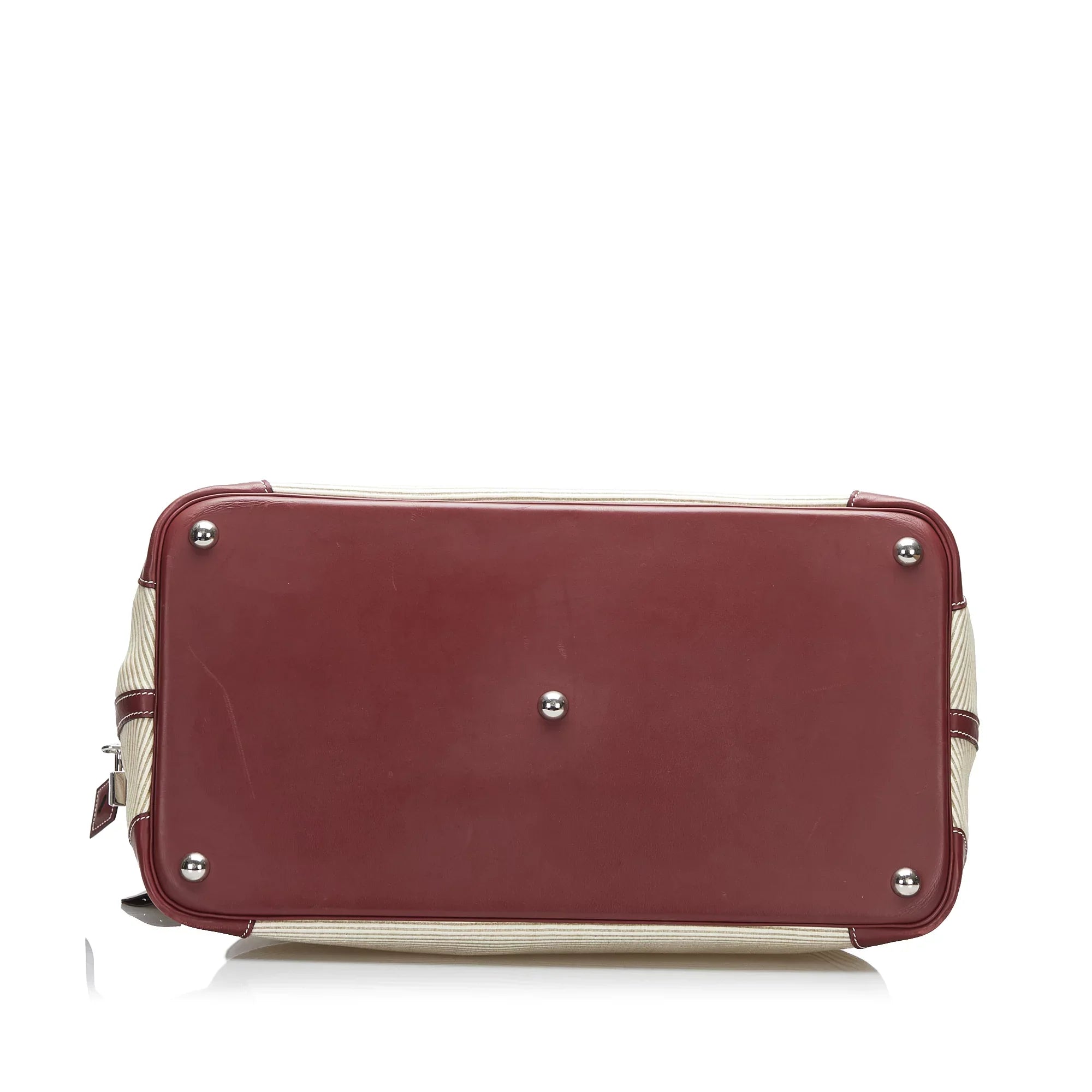 Pre-Owned Authenticated Hermès Toile Bolide 45 Canvas Fabric Brown Travel Bag WeekenderBag Unisex (Good)