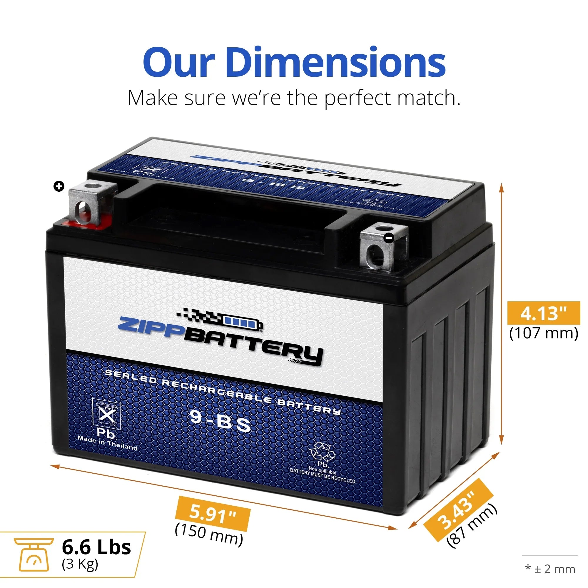 Zipp Battery Ytx9-Bs Atv Battery for Sizeuzuki 250Cc Lt-Z250 Quadsport 2004