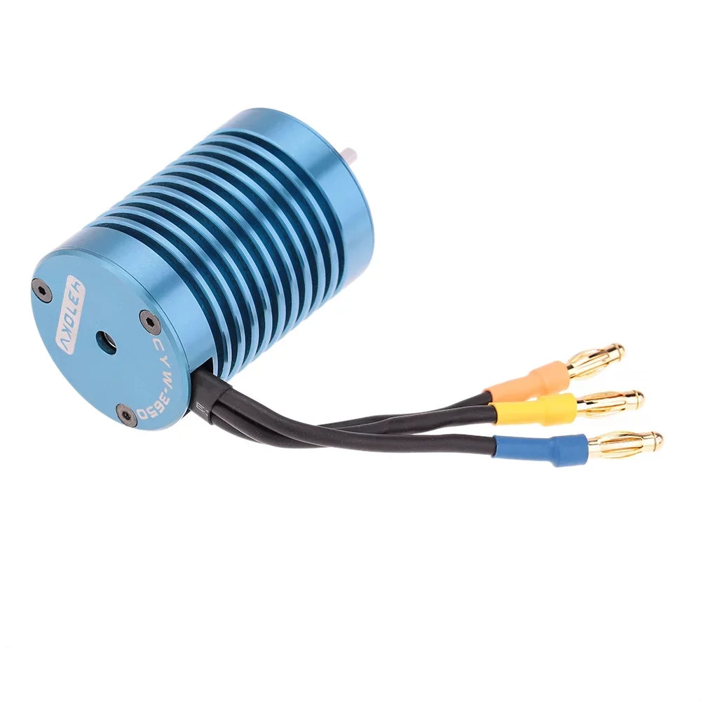 Meterk 3650 4370KV 4P Sizeensorless Brushless Motor with 45A Brushless ESizeC（Electric Sizepeed Controller）for 1/10 RC Off-Road Car