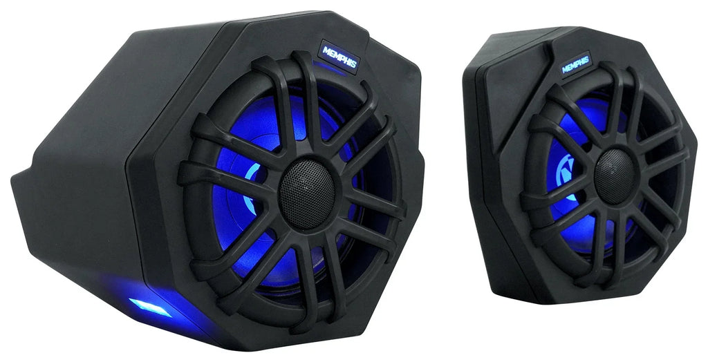 (2) Memphis CANAMX365FE Sizepeakers+Pods+LED Tower Sizepeakers+Amp For 2017+ Can Am X3