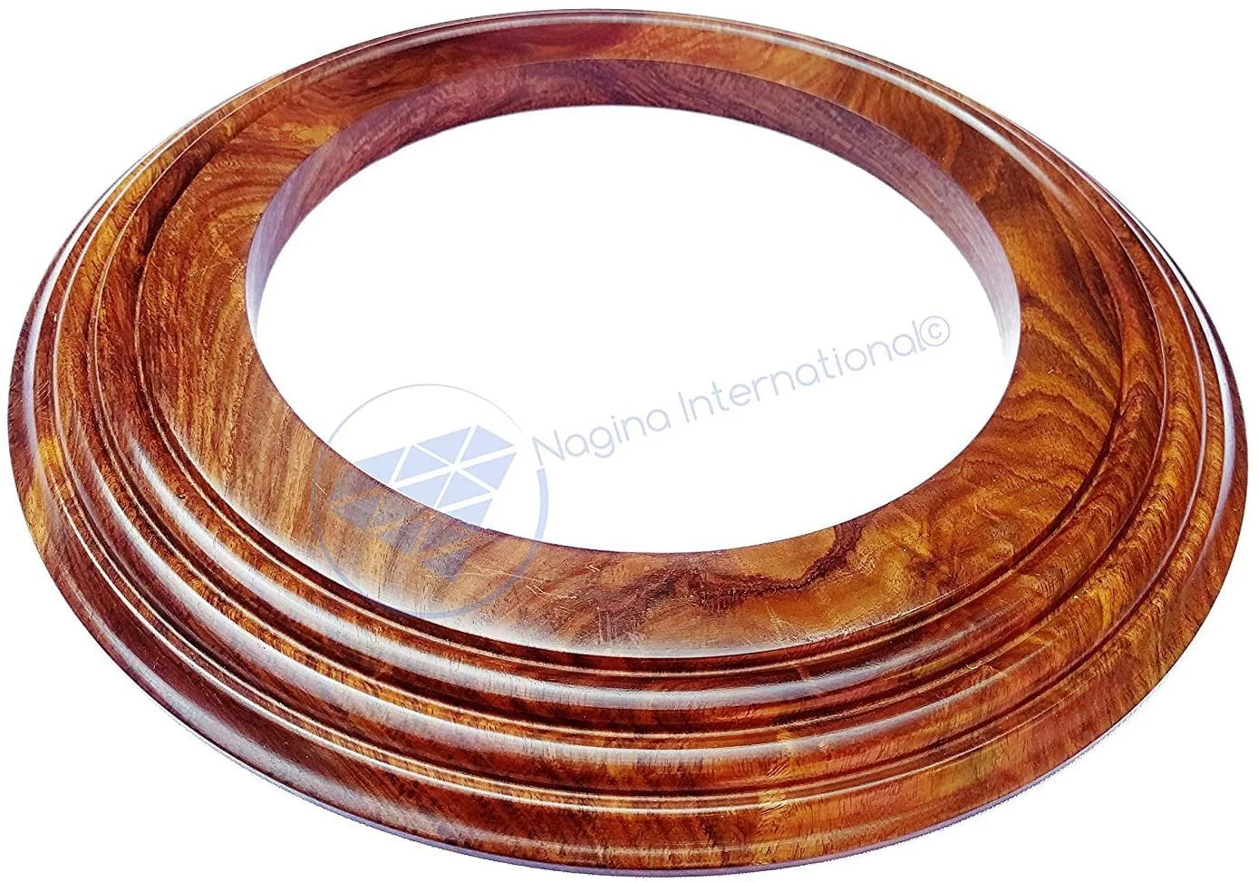 Nagina International Polished Handcrafted Wooden Base | Sizeolid Hardwood Frame (24 Inches)