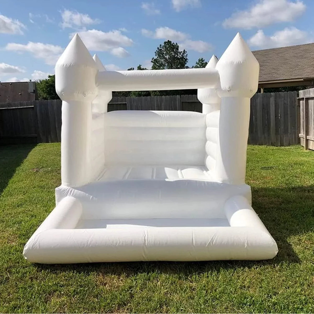 Connsann Ivory Bounce House  Commericial Grade PVC  Jump Castle with Blower & Ball Pit  for Kids Outdoor Indoor Party