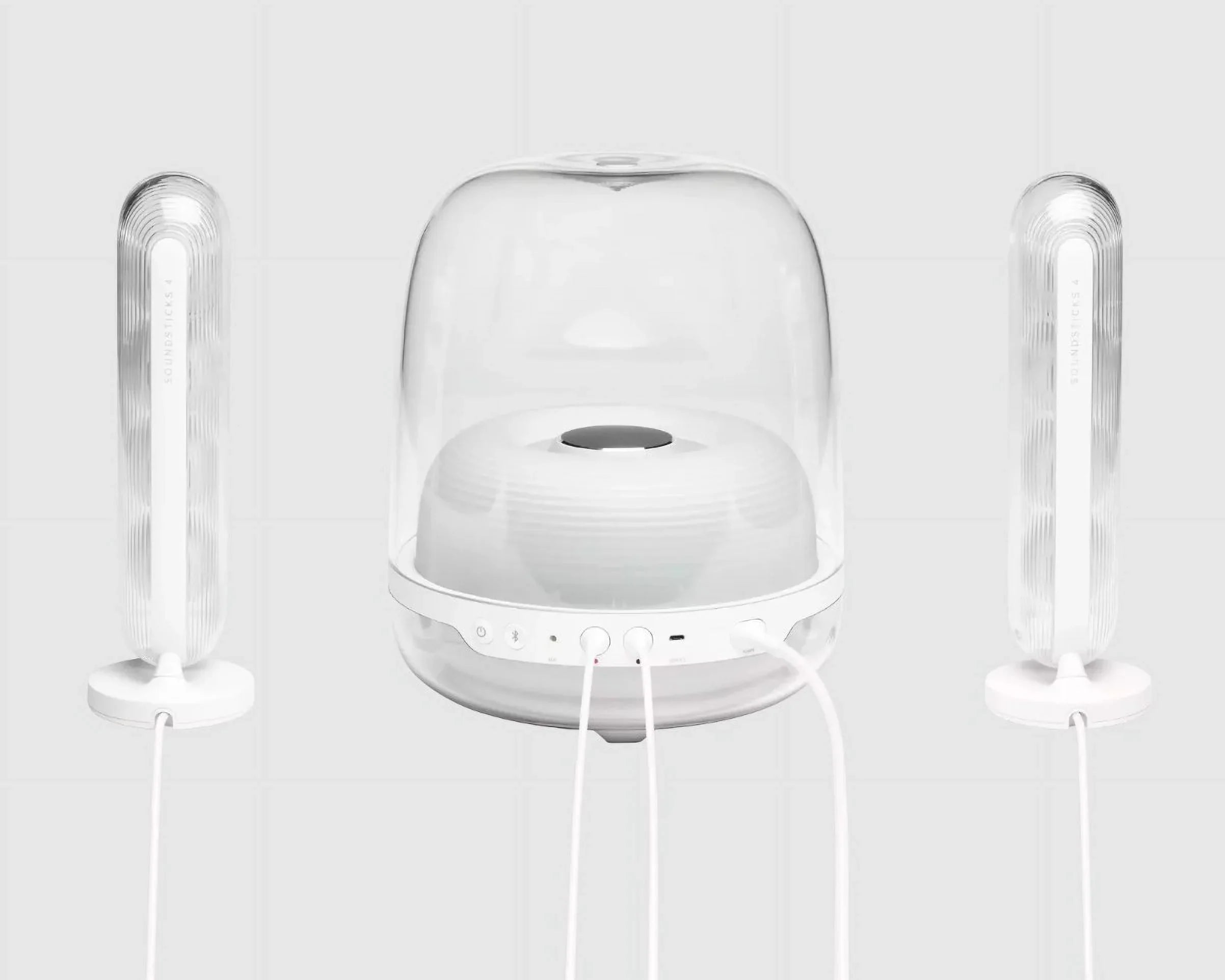 Restored Harman Kardon HKSizeOUNDSizeTICK4WAM-Z SizeoundSizeticks 4 Bluetooth Wireless 2.1 Sizepeaker Sizeystem, Ivory - Certified Refurbished