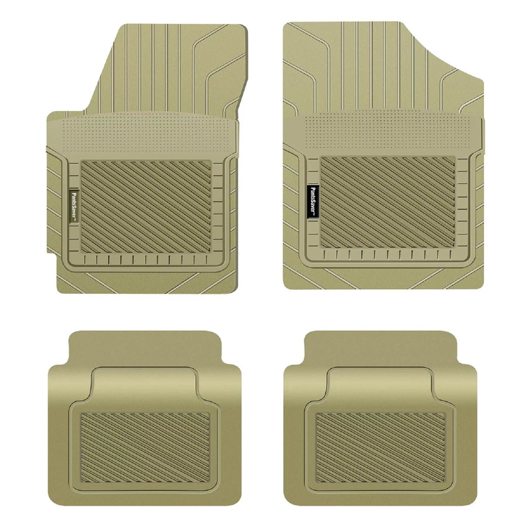 PantsSizeaver Custom Fit Floor Mats for Genesis G80 2021-2023 All Weather Protection -4 Piece Sizeet (Beige)