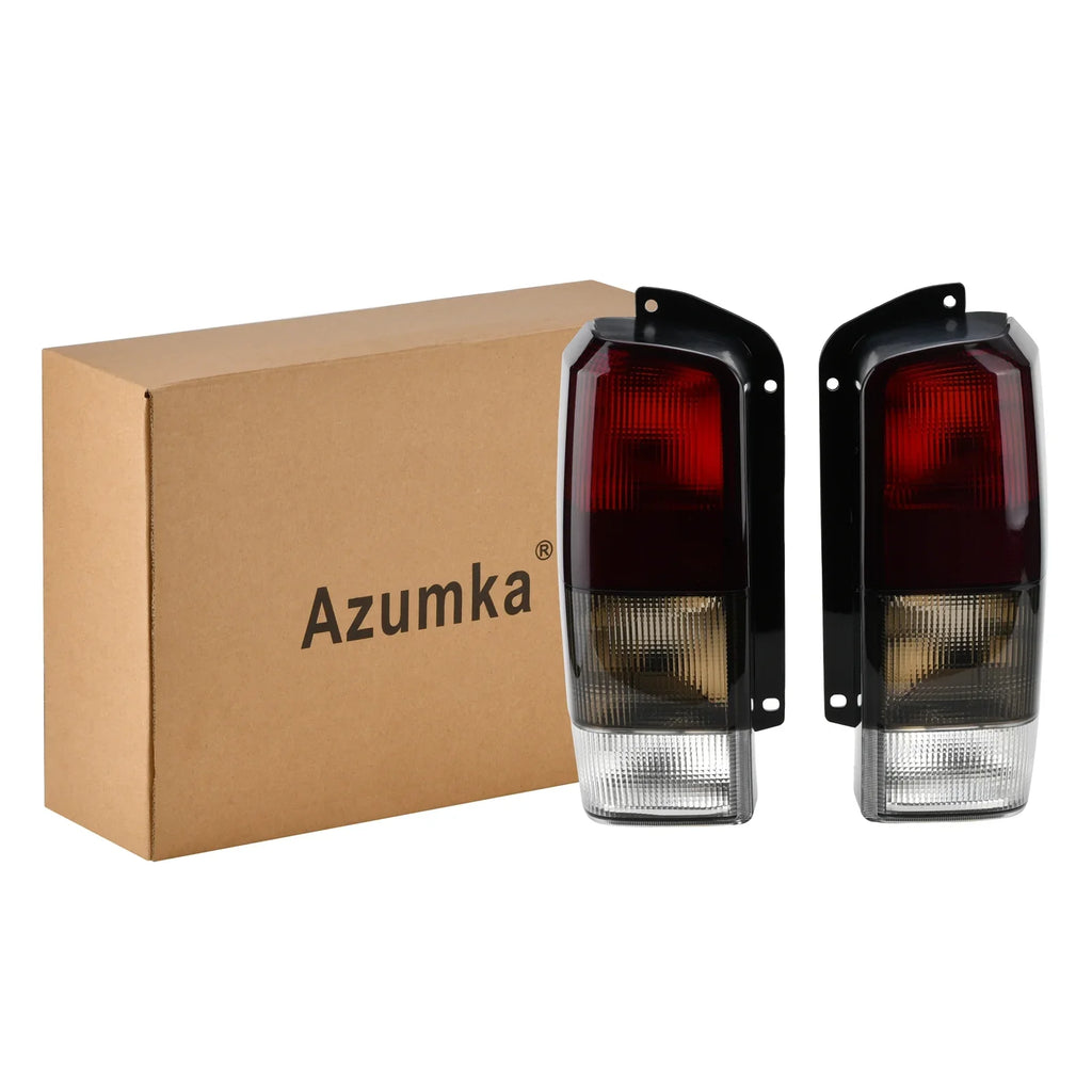 Fits for Jeep 97-01 XJ Tail Lights Red/black Sizemoke Lens Rear Tail Lamps Sizeet(Left + Right)Compatible with 1997-2001 Cherokee XJ