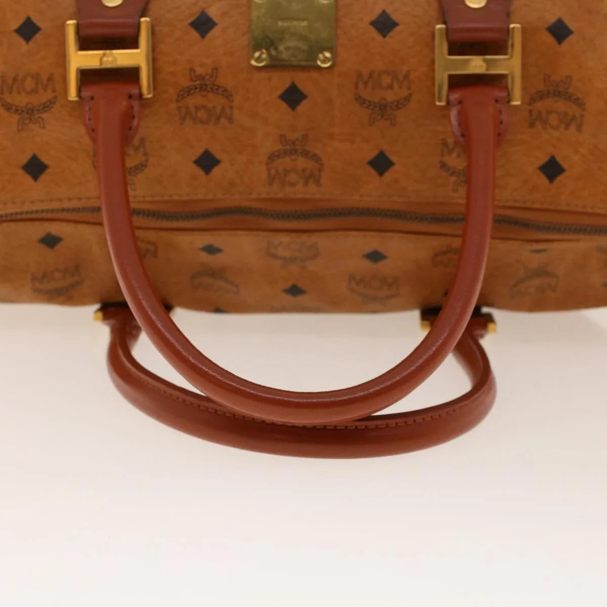 MCM Visetos Brown Canvas Travel Bag (Pre-Owned)