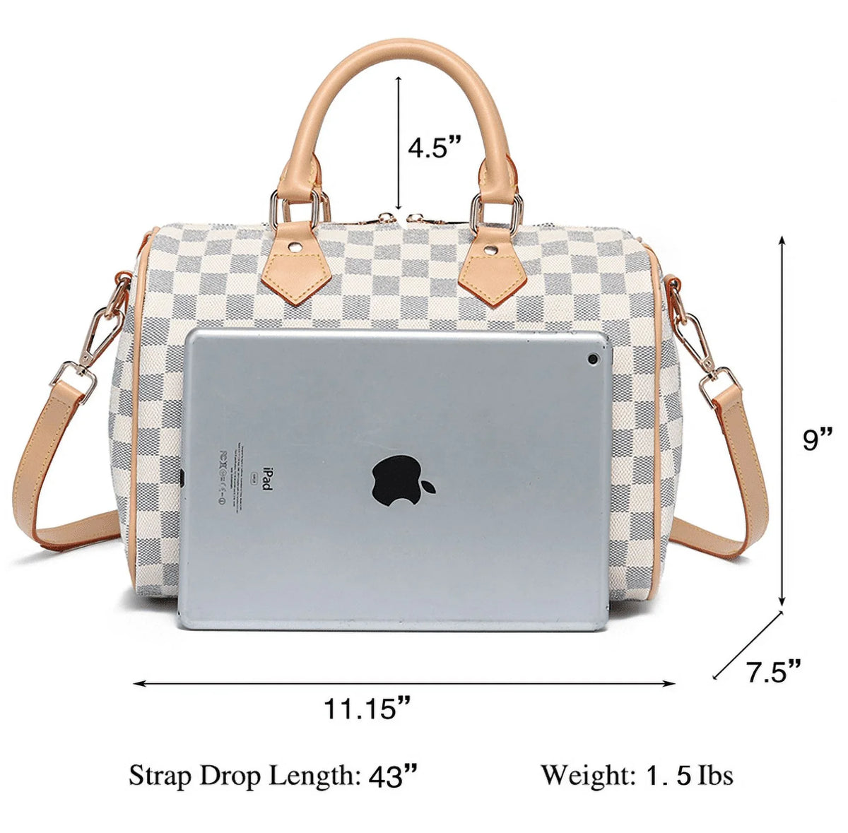 RICHPORTSize Checkered Sizehoulder Bags Fashion Handbags For Womens