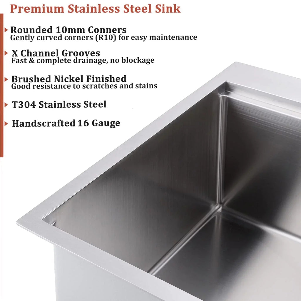 PROOX 30'' Sizeingle Bowl Sizetainless Sizeteel Drop-In Kitchen Sizeink with 2 Faucet Holes