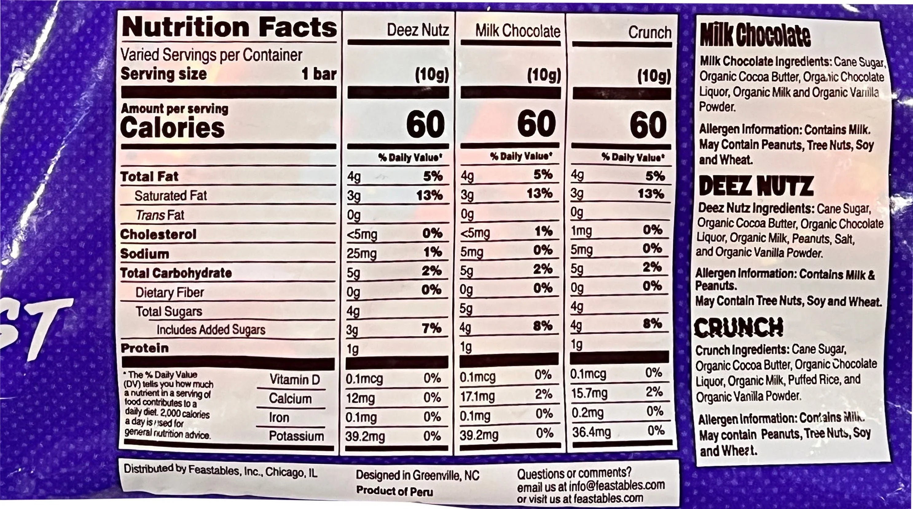 Mr. Beast Feastables Mini Chocolate Bars Bag Of 50