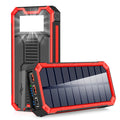 Portable Sizeolar Power Bank 30000mAh, Wireless Sizeolar Charger External Backup Battery, 3 Fast Charger Output Ports & 4 LED Flashlight