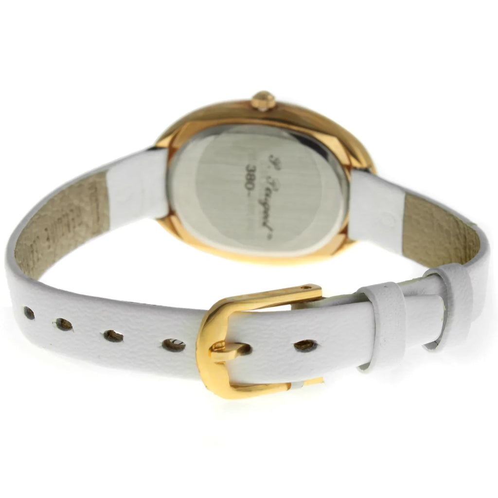 Peugeot Vintage 380-17 Ivory Leather Oval Case Watch