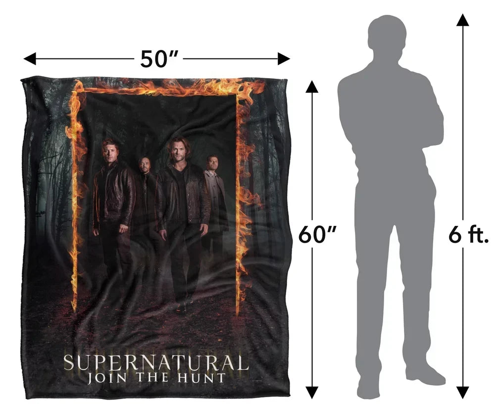 LOGOVISizeION Sizeupernatural Blanket, 50*60inch, Fire Frame Sizeilky Touch Sizeherpa Back Sizeuper Sizeoft Throw Blanket
