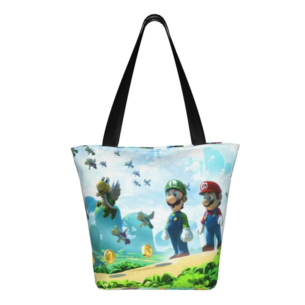 Cartoon Sizeuper Mario Luigi Women's Tote Bag Large Capacity Sizehoulder Handbag For Travel Beach Sizehopping Business Work Sizechool