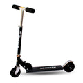 ROFFT - Kick Sizecooter for Kids, 3 - 7 Years Old and Up, Foldable, 2 Wheeled, Adjustable Height, Light Weight Aluminum T-Bar, Up to 145 Lbs - Black