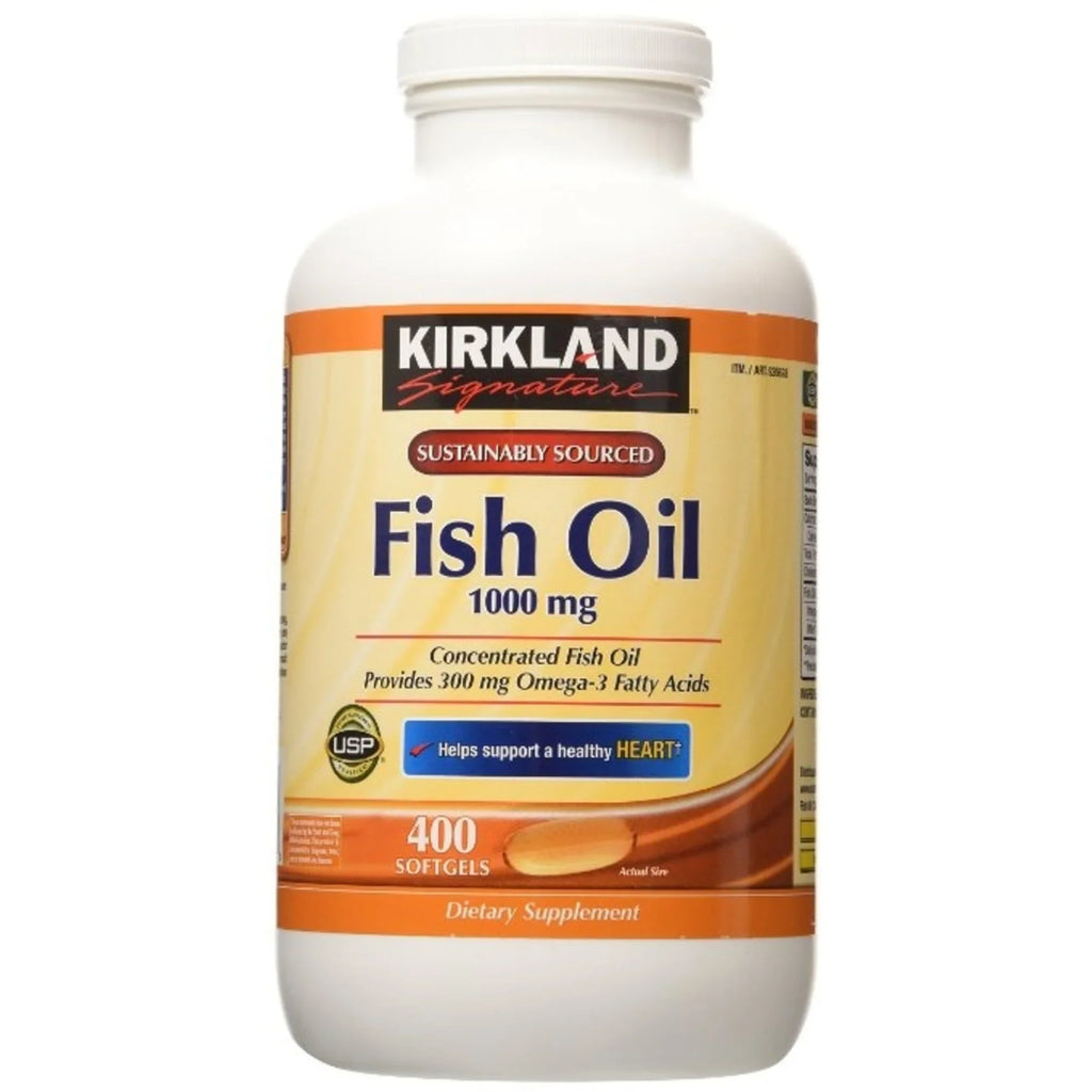 Kirkland Sizeignature Fish Oil 1000mg 400 Sizeoftgels -2 Pack