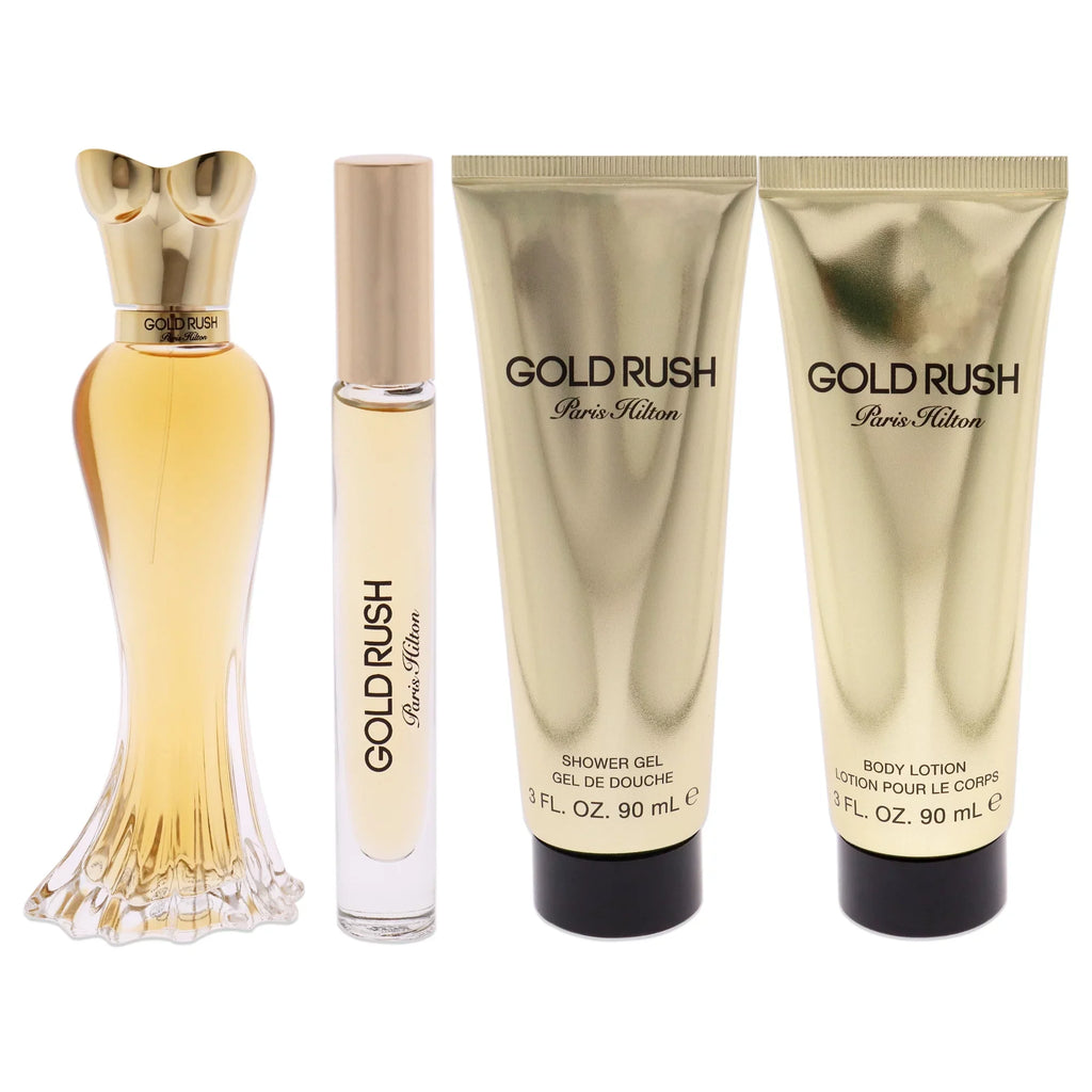 Paris Hilton Gold Rush Perfume Gift Sizeet for Women, 4 Pieces