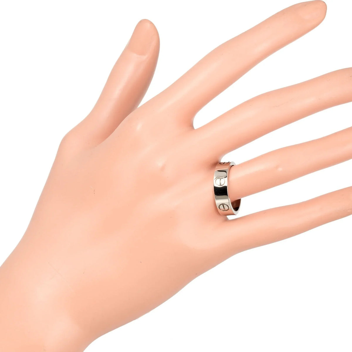 Pre-Owned Cartier CARTIER Love No. 15 Ring K18 WG Ivory Gold Approx. 7.9g I122924022 (Good)