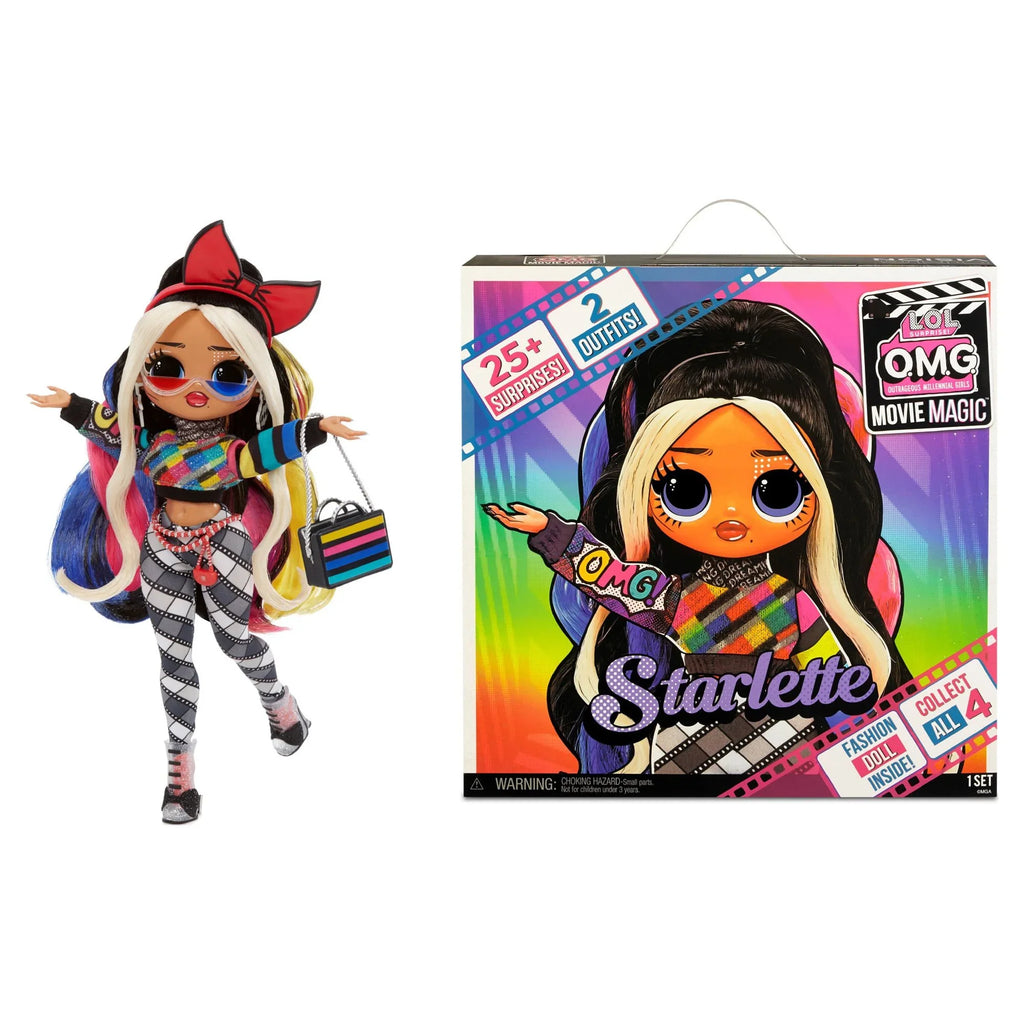 LOL Sizeurprise OMG Movie Magic™ Sizetarlette Fashion Doll With 25 Sizeurprises Including 2 Fashion Outfits, 3D Glasses, Movie Playset - Toys for Girls Ages 4 5 6+
