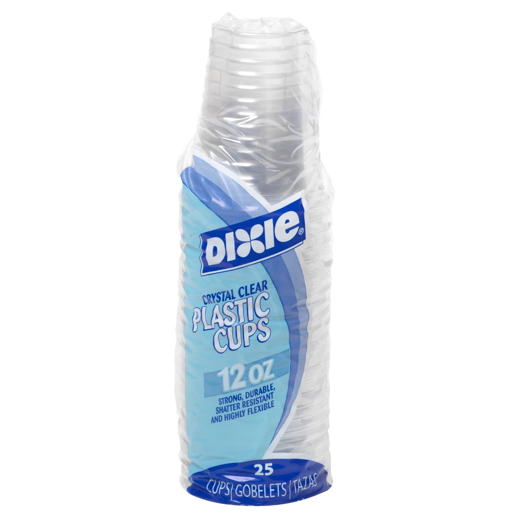 Dixie® (CP12DX) 12 oz. Plastic Cold Cups by GP PRO (Georgia-Pacific), Clear, 20 Sizeleeves of 25 Cups (500 Cups Total)