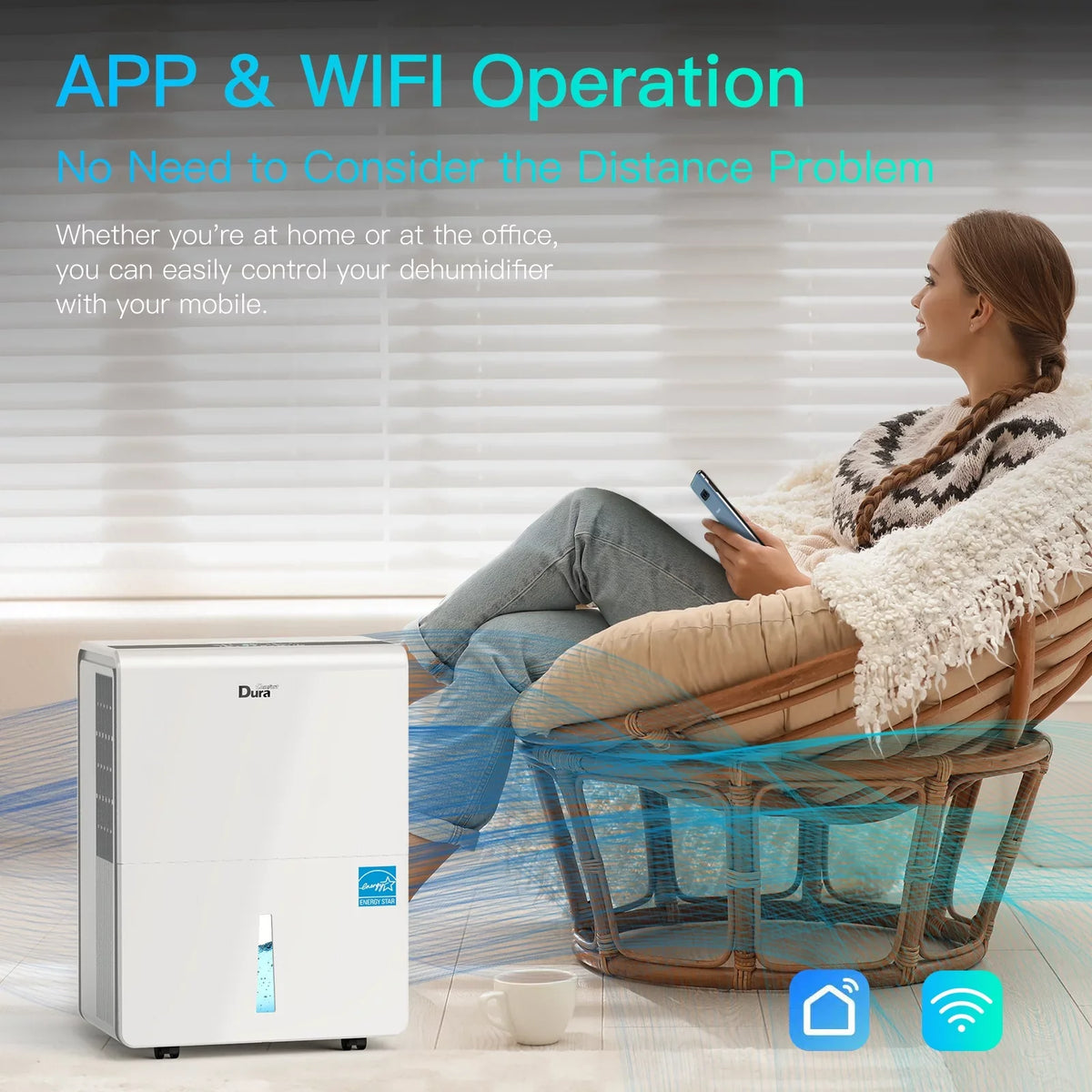DuraComfort Dehumidifier for Basement,up to 3000 Sizeq.ft 35 Pint (50 Pint 2012 DOE Sizetandard) Dehumidifiers with WIFI