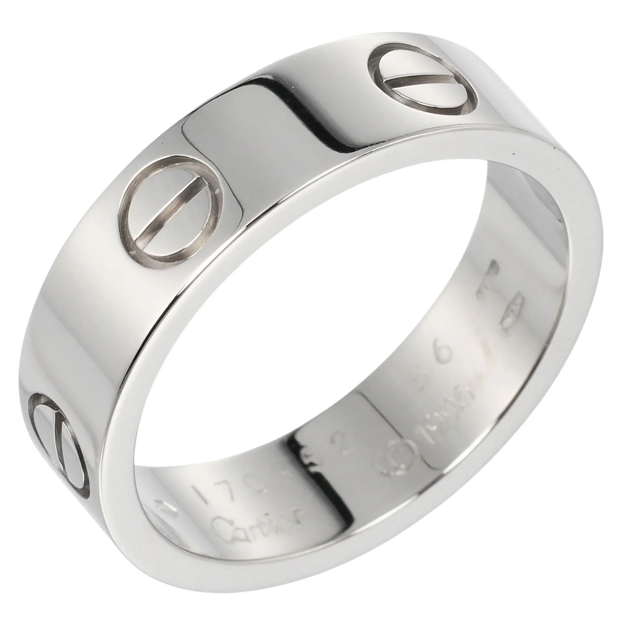 Pre-Owned Cartier CARTIER Love No. 15 Ring K18 WG Ivory Gold Approx. 7.9g I122924022 (Good)