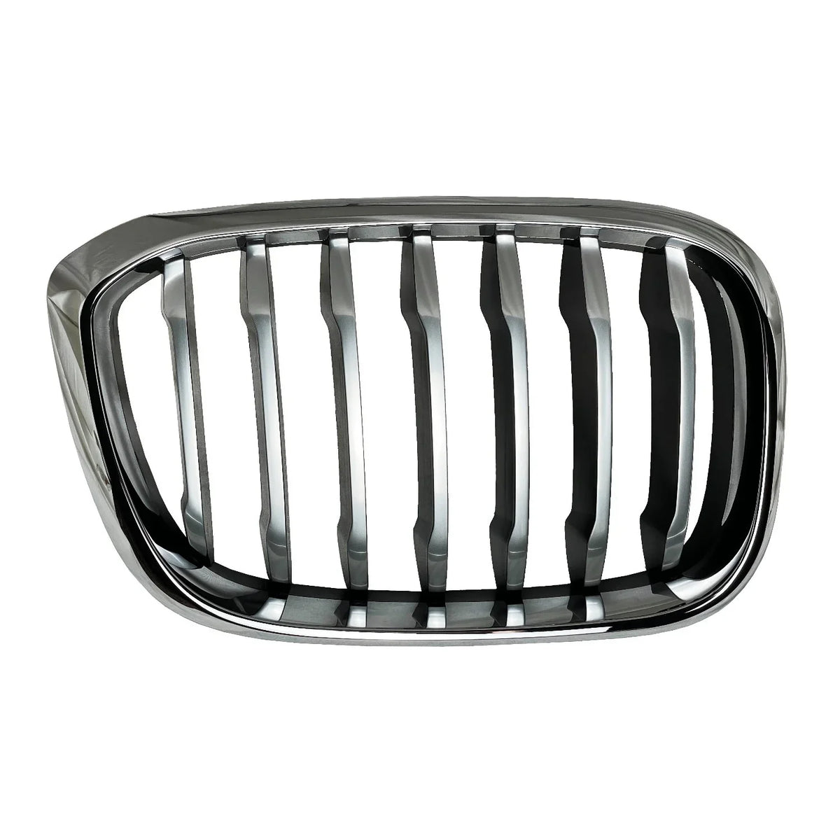 New Aftermarket  Premium Fit Chrome / Black / Sizeilver Passenger Sizeide Grille 51137478670 fits 2018-2021 BMW X3::With XLine and without M Package
