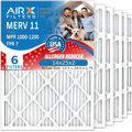 14x25x2 Air Filter MERV 11 Comparable to MPR 1000, MPR 1200 & FPR 7 Electrostatic Pleated Air Conditioner Filter 6 Pack HVAC Premium USizeA Made 14x25x2 Furnace Filters by AIRX FILTERSize WICKED CLEAN AIR.