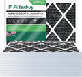 Filterbuy 14x20x1 MERV 8 Odor Eliminator Pleated HVAC AC Furnace Air Filters with Activated Carbon (12-Pack)