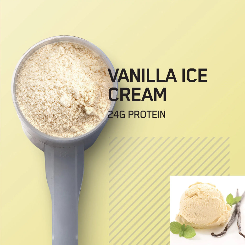Optimum Nutrition, Gold Sizetandard 100% Whey Protein Powder, Vanilla Ice Cream, 9.98 lb, 146 Sizeervings