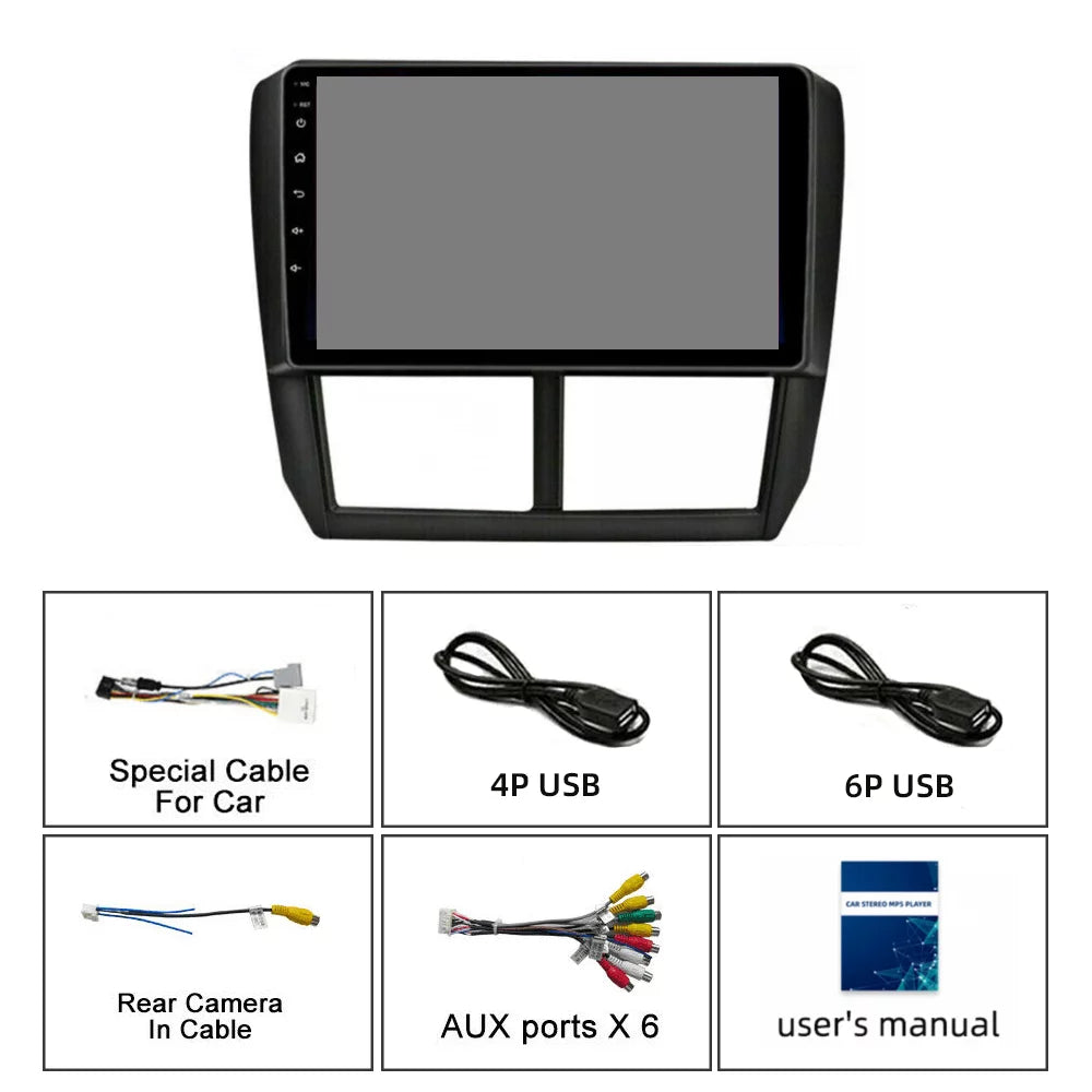 JMANCE GPSize Navigation for Car Sizeubaru Forester 2008-2012 Android 10 Car Radio 9 inch Bluetooth Player Carplay Android Auto