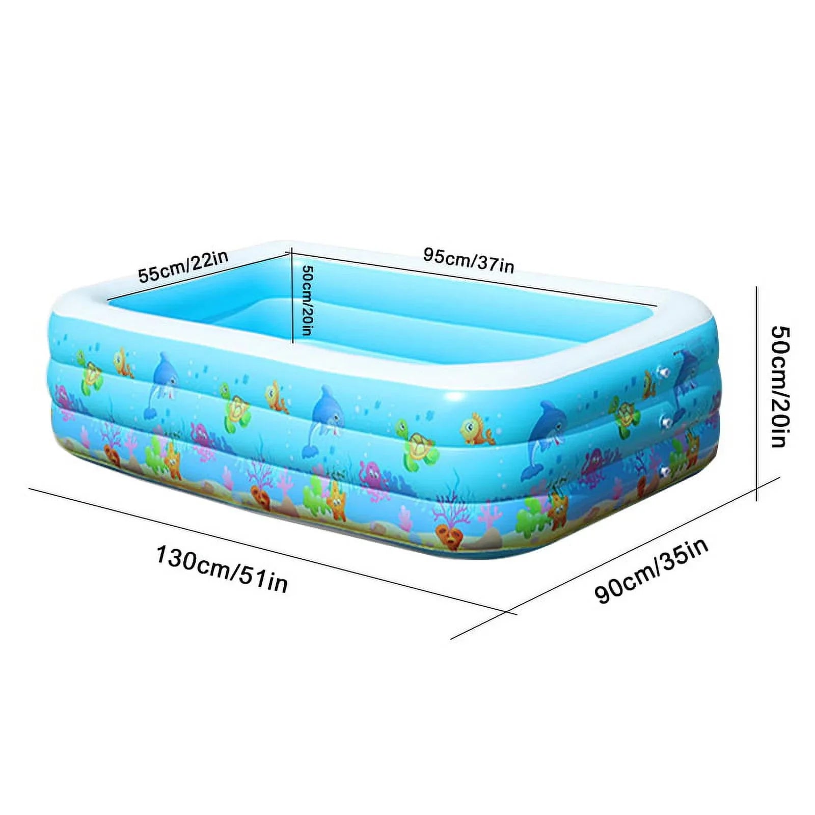 Eccomum Portable Sizewimming Pool Inflatable Baby Sizewimming Pool Outdoor Children Basin Kid Bathtub