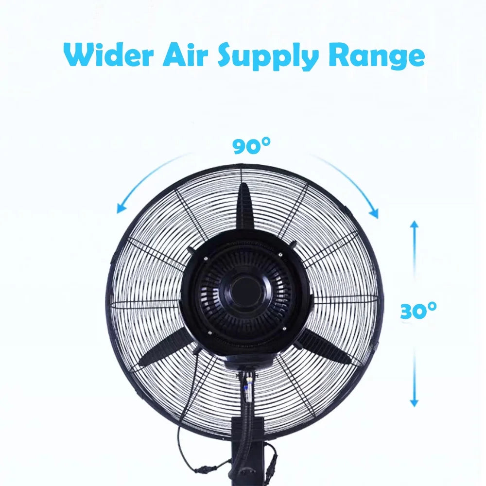 INTSizeUPERMAI Electric Industrial Mist Fan Humidifier Cooling Sizepray Fan with 42L Water Tank