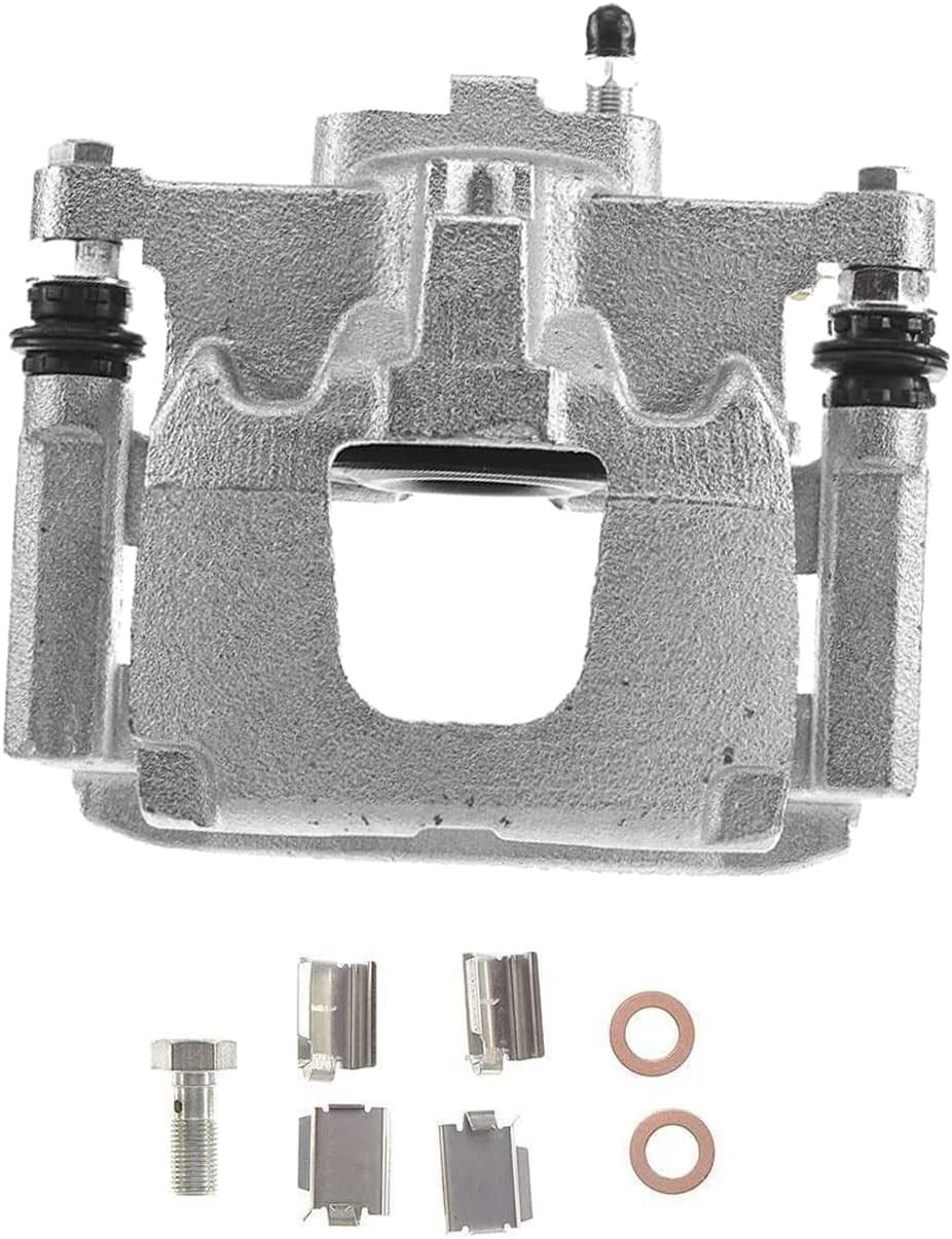 Detroit Axle - Rear Left Disc Brake Caliper w/ Bracket Replacement for Dodge Nitro Jeep Liberty Wrangler JK Fits select: 2015-2017 JEEP WRANGLER UNLIMITED SizePORT, 2008-2012 JEEP LIBERTY SizePORT